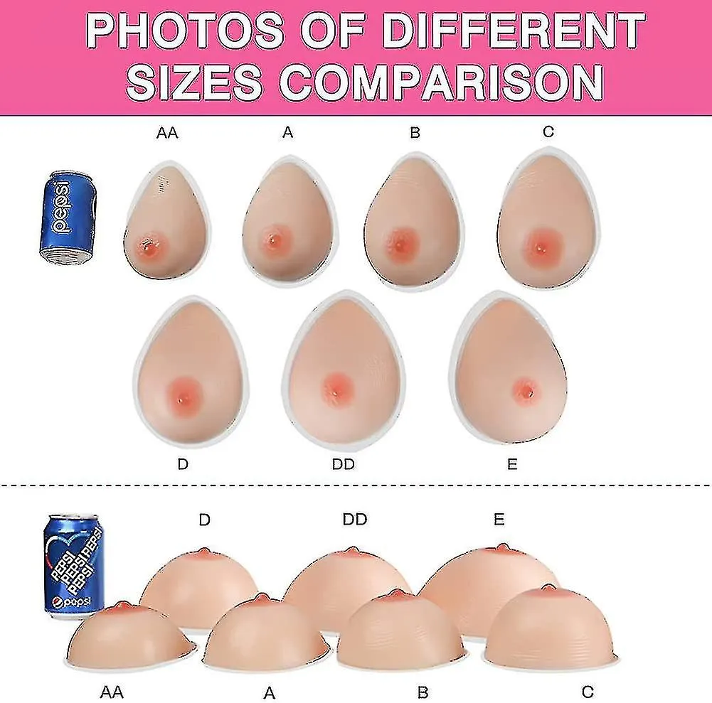 400g Autoadhesivo Silicona Mama Forma Tetas Falsas Para Prótesis De Mastectomía XXF