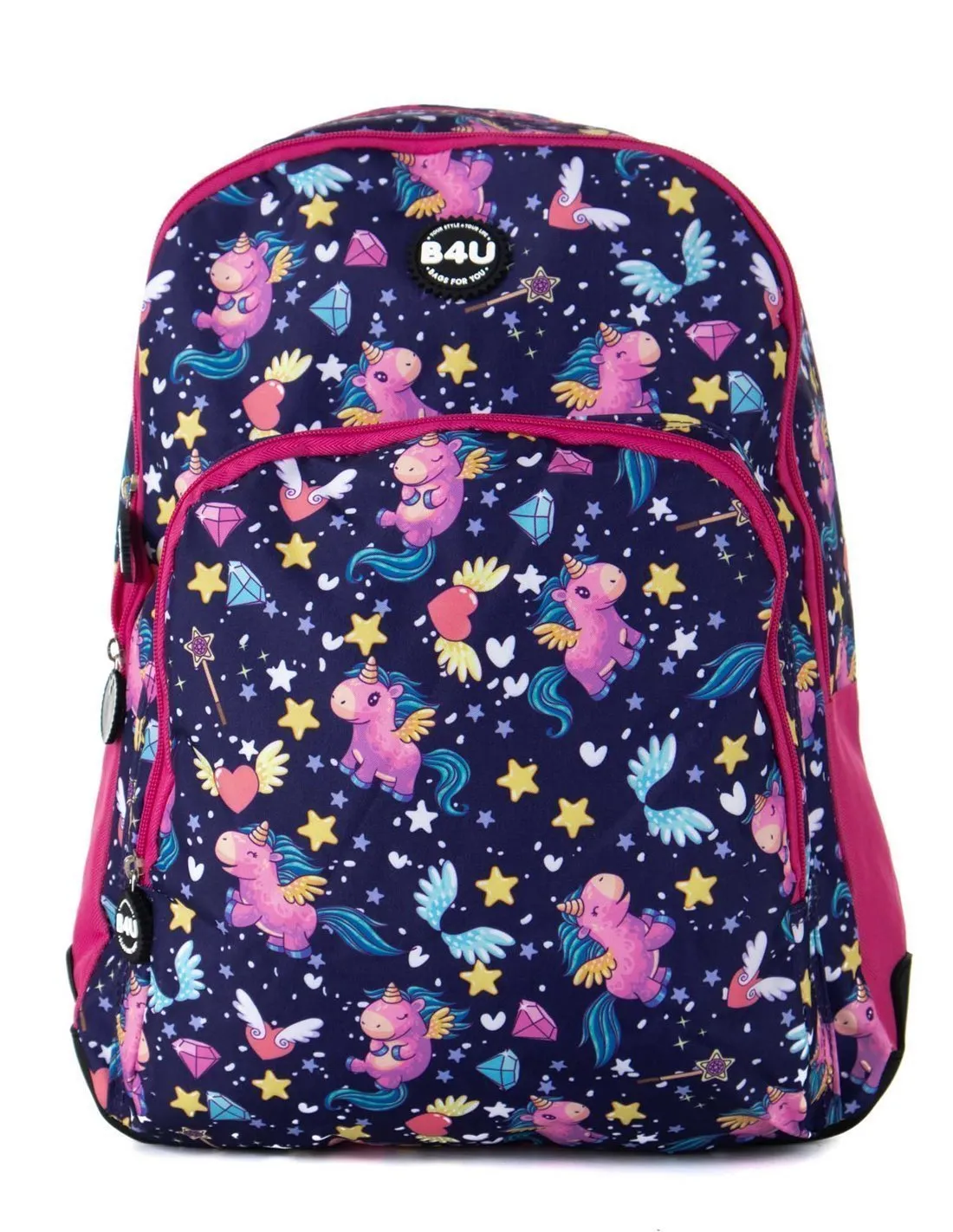 B4U  MOCHILA GRANDE MULTICOLOR CANTONERAS 443441