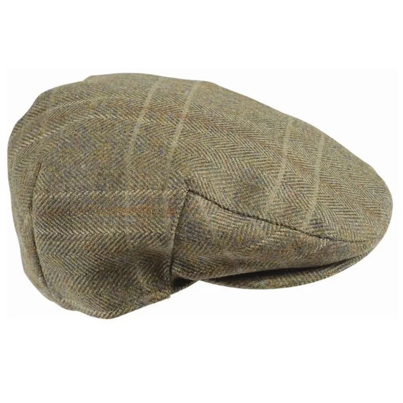 Barbour Wool Crieff Flat Cap Olive