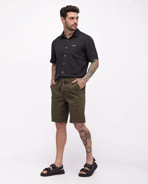 Bermuda Hombre Claudio Verde Militar