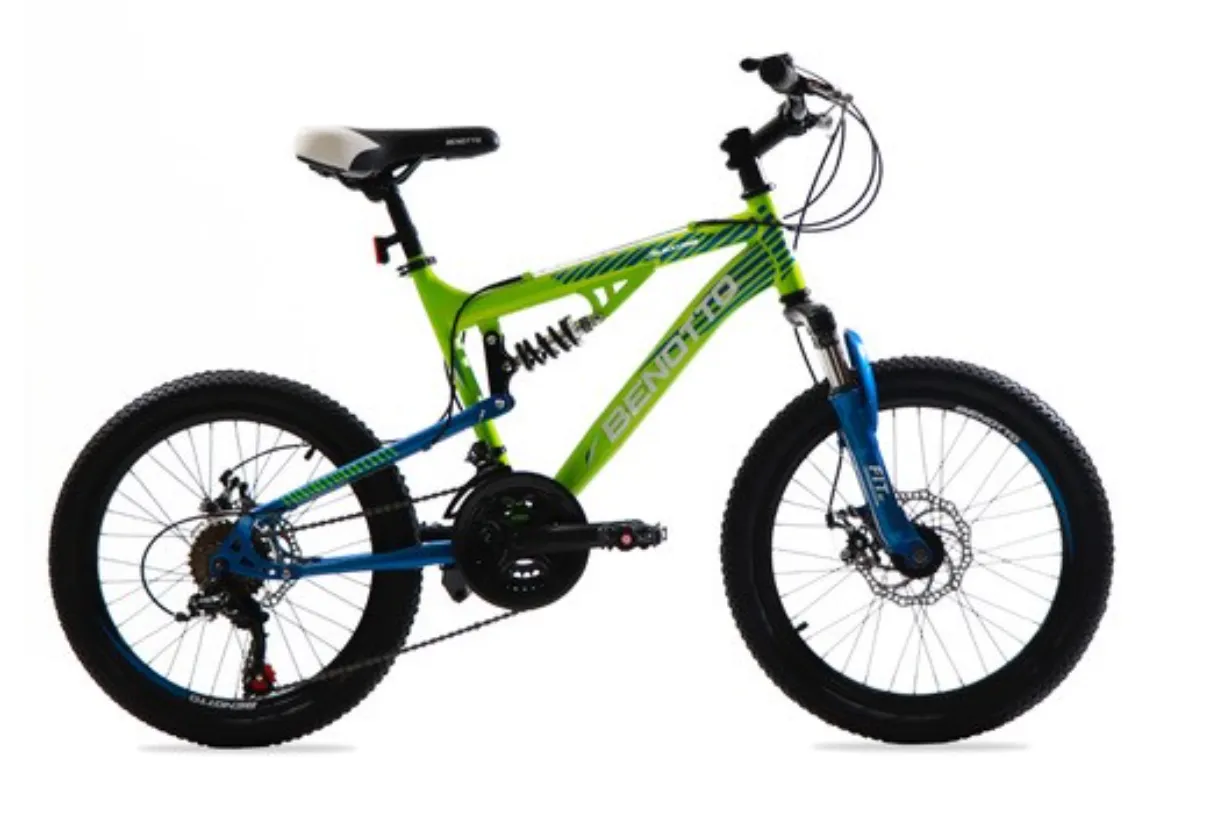 Bicicleta BENOTTO Montaa BLACKCOMB R20 21V. Hombre DS Frenos Doble Disco Mecanico Acero Verde/Azul Oscuro Talla:UN