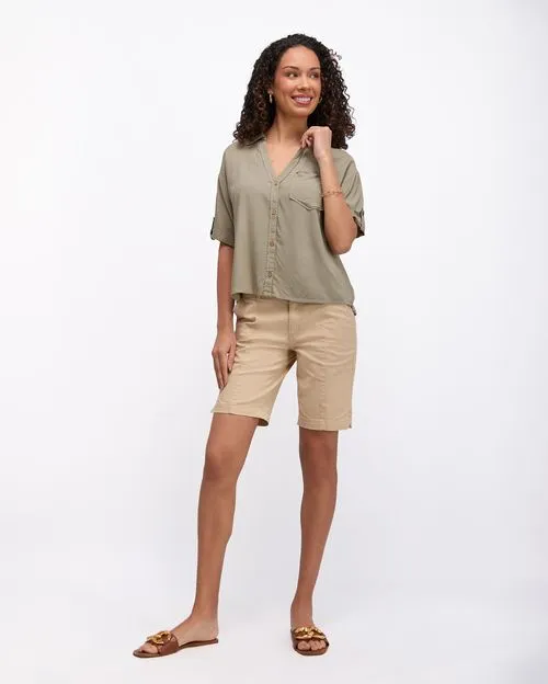 Blusa Mujer Camile Solid Verde Frost