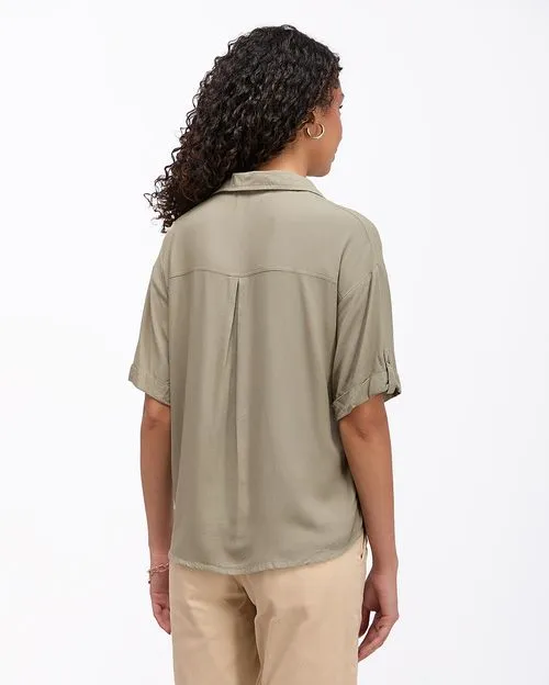 Blusa Mujer Camile Solid Verde Frost