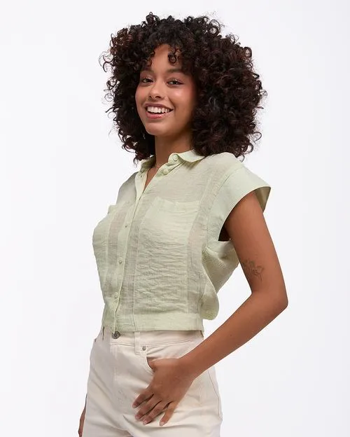 Blusa Mujer Kaira Verde Niebla