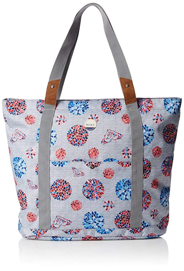 BOLSA DEPORTE ROXY TOO FAR ERJBP03281KPG6 MULTICOLOR FONDO GRIS, FLORES