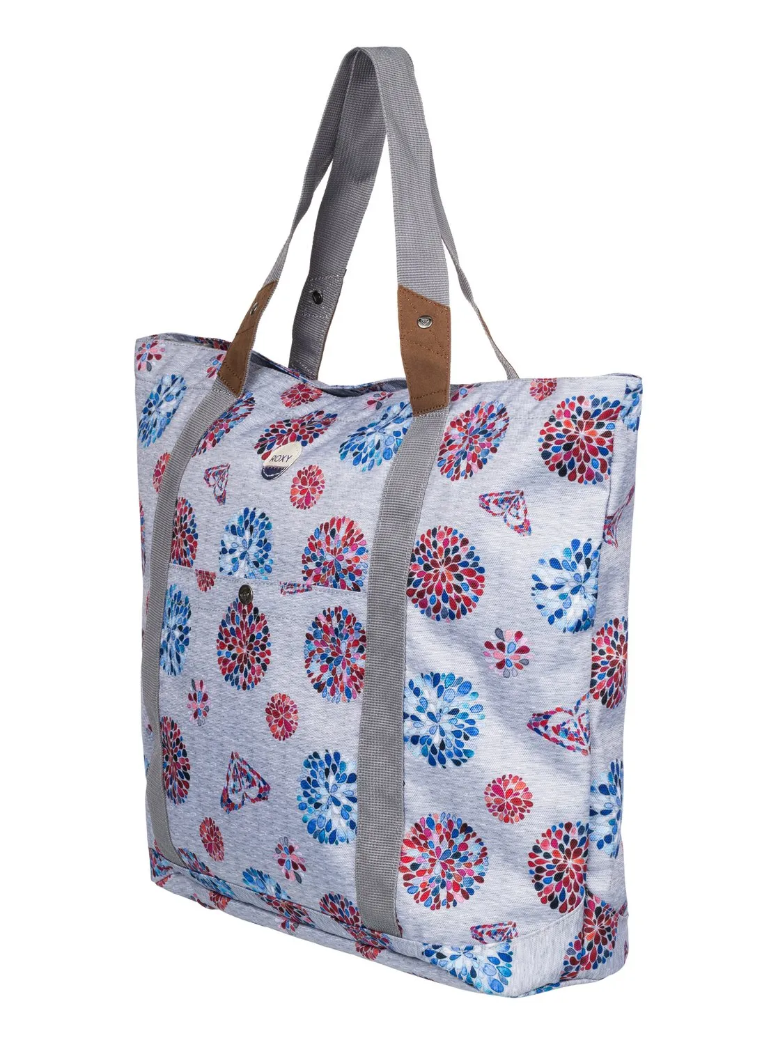BOLSA DEPORTE ROXY TOO FAR ERJBP03281KPG6 MULTICOLOR FONDO GRIS, FLORES