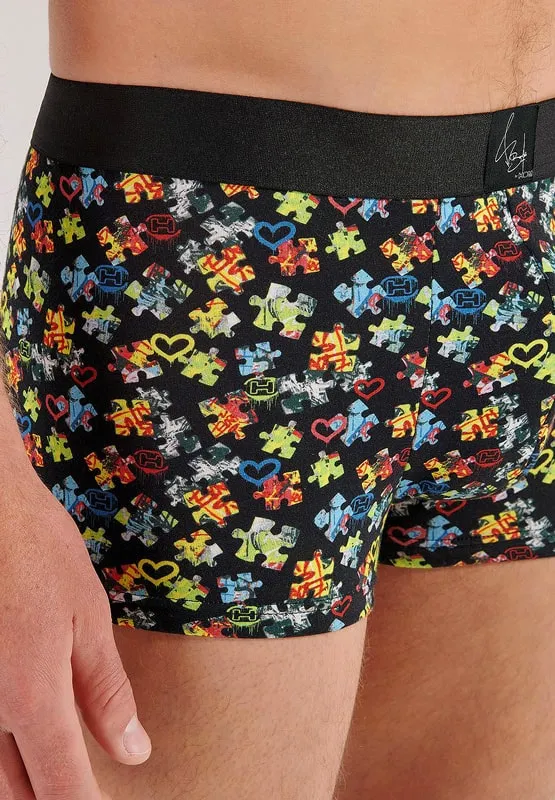 Boxer HOM mod. Puzzled Love en microfibra