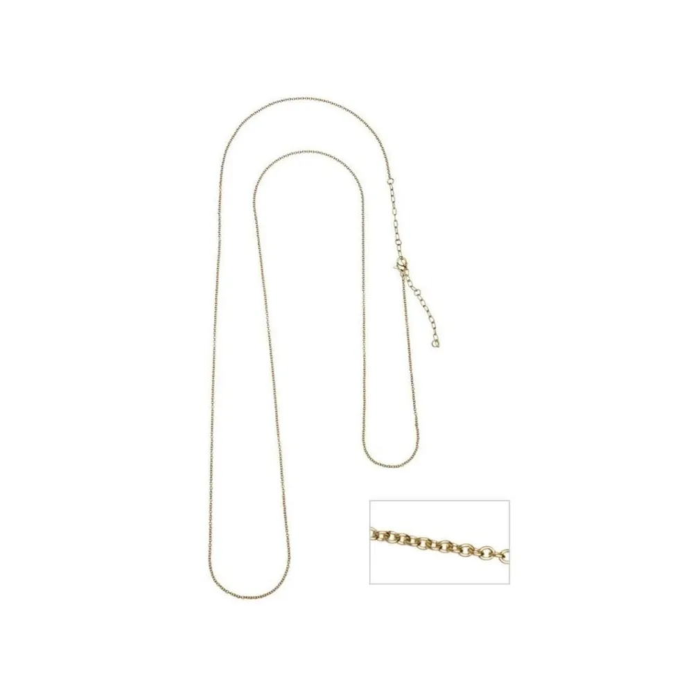 Cadena Marlù de acero en dorado. Largo en 100 cm