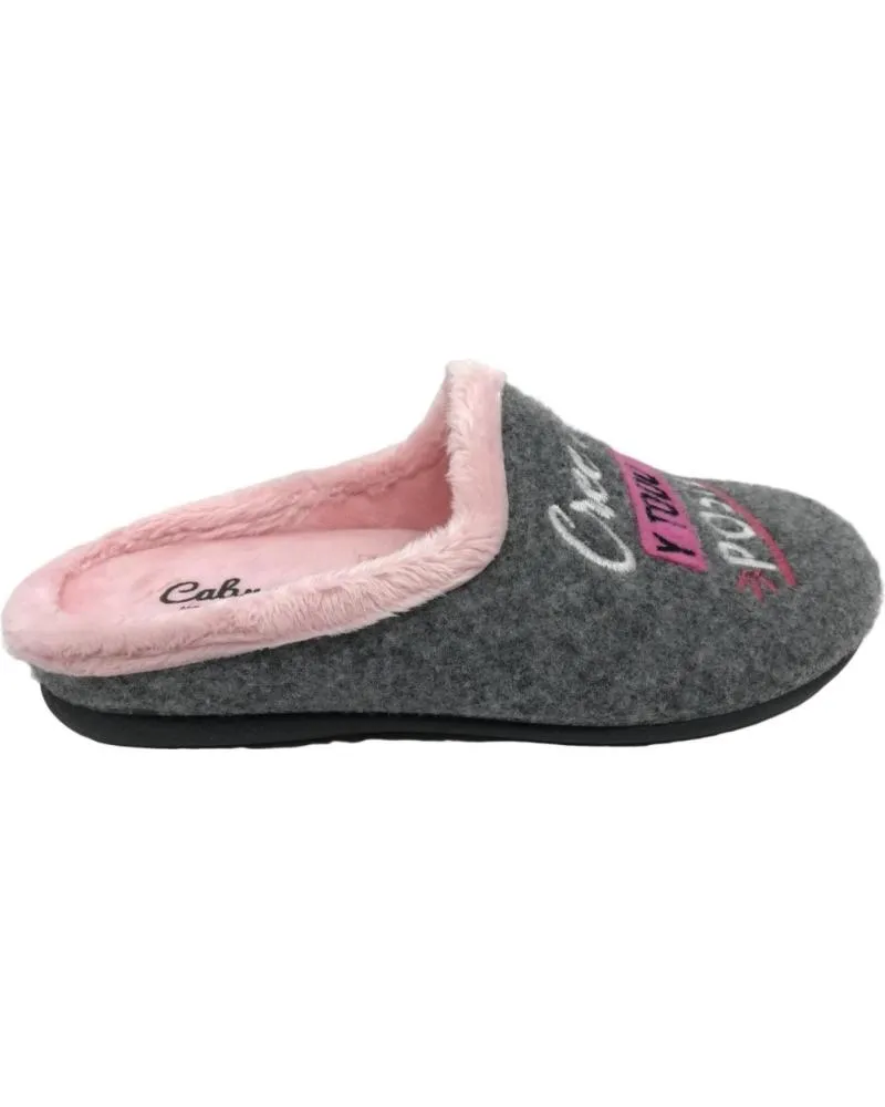 Calzado de casa CABRERA  de Mujer ZAPATILLA CASA MUJER 3148  GRIS