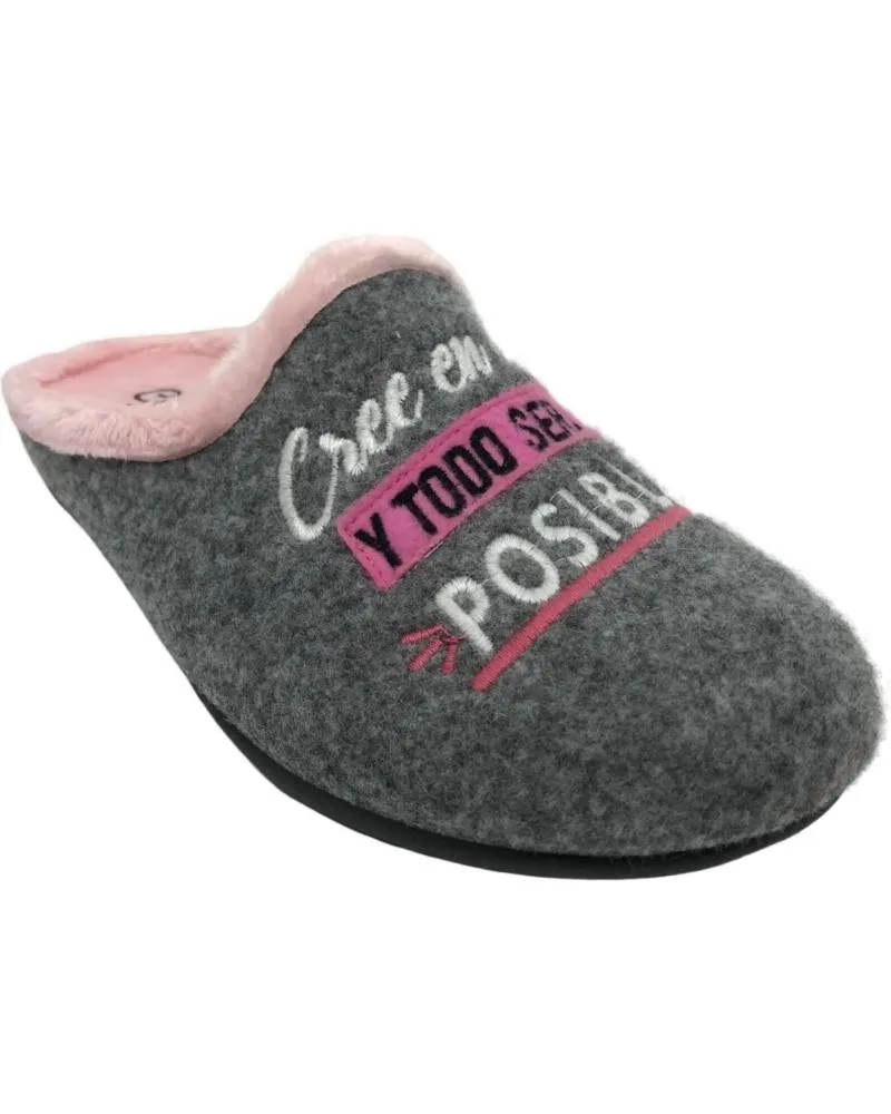 Calzado de casa CABRERA  de Mujer ZAPATILLA CASA MUJER 3148  GRIS
