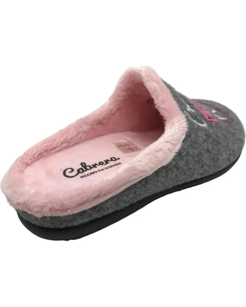 Calzado de casa CABRERA  de Mujer ZAPATILLA CASA MUJER 3148  GRIS