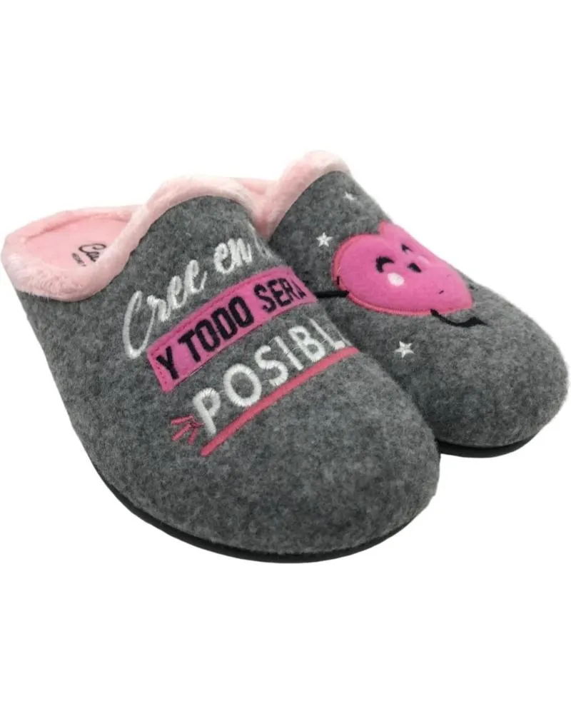 Calzado de casa CABRERA  de Mujer ZAPATILLA CASA MUJER 3148  GRIS