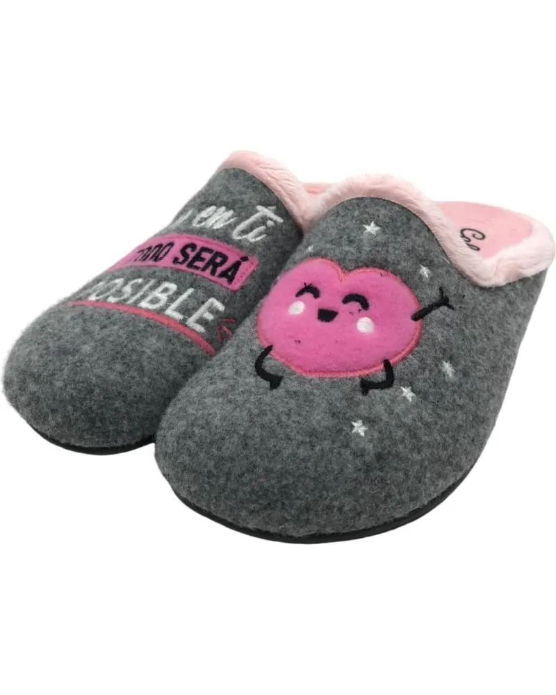 Calzado de casa CABRERA  de Mujer ZAPATILLA CASA MUJER 3148  GRIS
