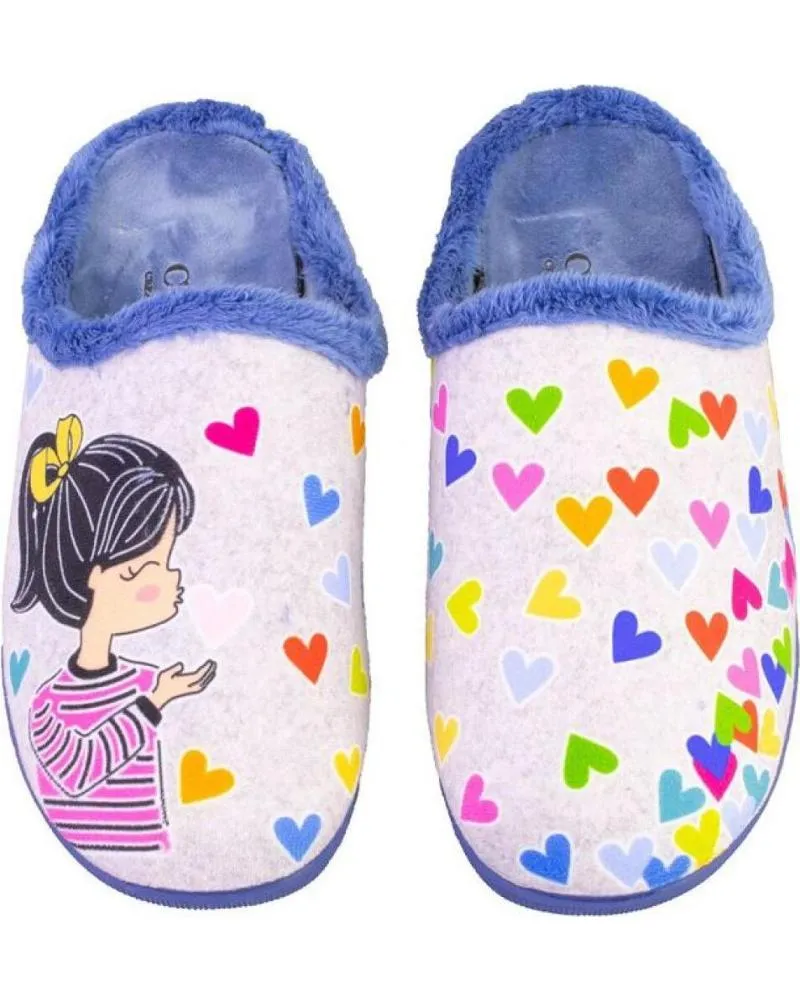 Calzado de casa   de Mujer CUQUE 5540 ZAPATILLAS DE CASA DE MUJER  GRIS