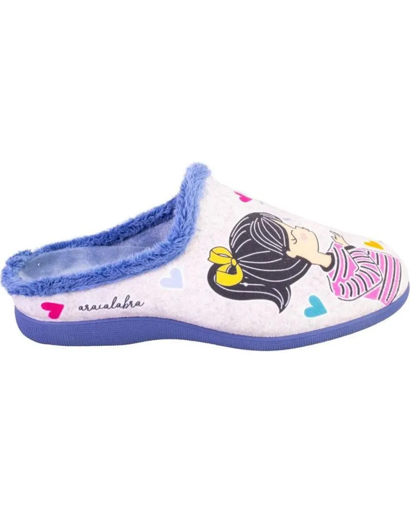 Calzado de casa   de Mujer CUQUE 5540 ZAPATILLAS DE CASA DE MUJER  GRIS