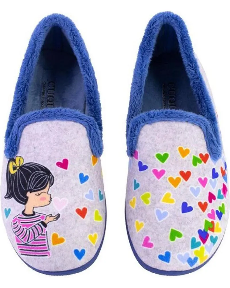 Calzado de casa   de Mujer CUQUE 5583 ZAPATILLAS DE CASA DE MUJER  GRIS