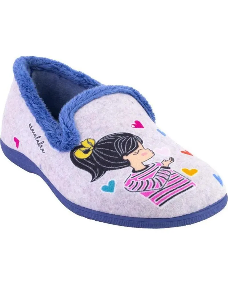 Calzado de casa   de Mujer CUQUE 5583 ZAPATILLAS DE CASA DE MUJER  GRIS