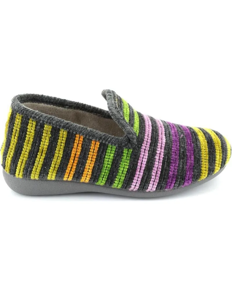 CALZADO DE CASA GEMA COMFORT  DE MUJER GEMA 740210 ZAPATILLAS DE CASA CERRADA DE MUJER  GRIS