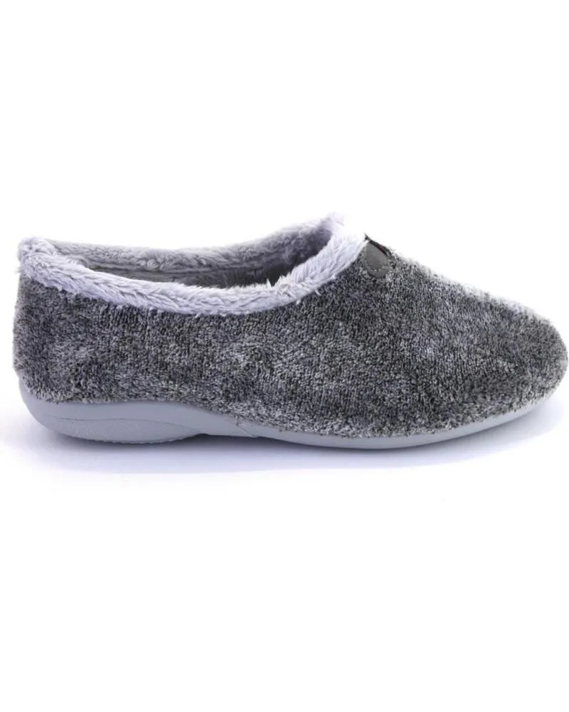 Calzado de casa OTRAS MARCAS  de Mujer MUYTER 375 ZAPATILLAS DE CASA CERRADA DE MUJER  GRIS