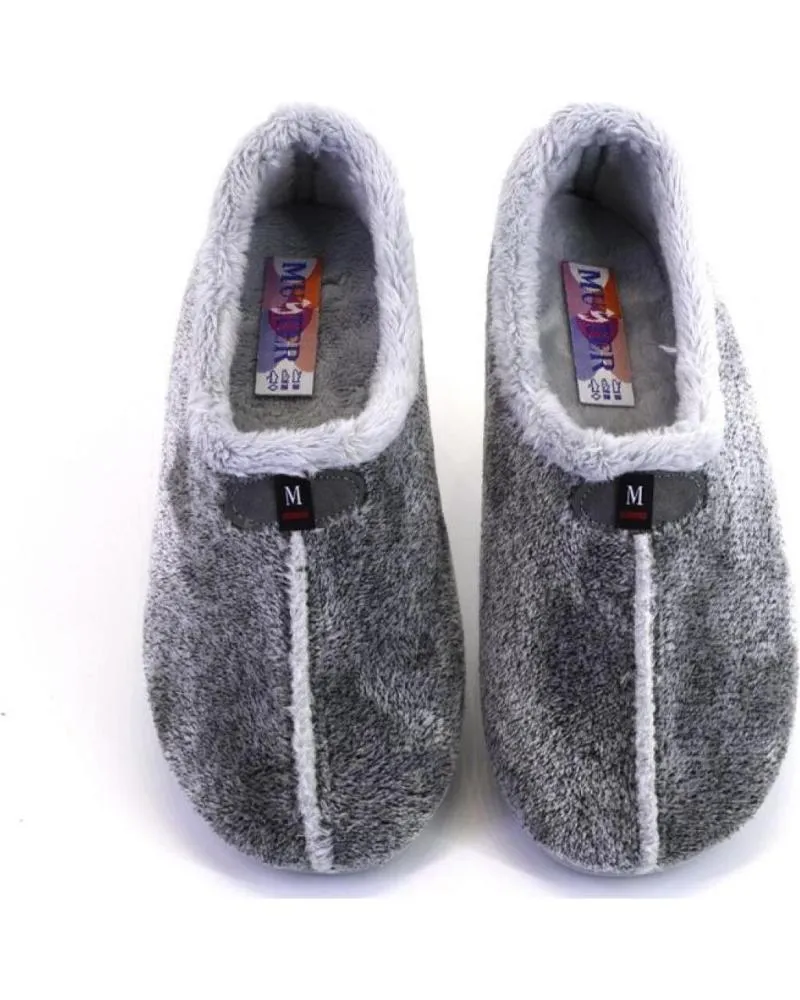 Calzado de casa OTRAS MARCAS  de Mujer MUYTER 375 ZAPATILLAS DE CASA CERRADA DE MUJER  GRIS