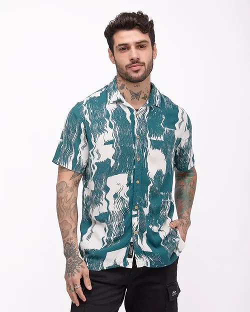 Camisa Hombre Ralph Verde Vintage