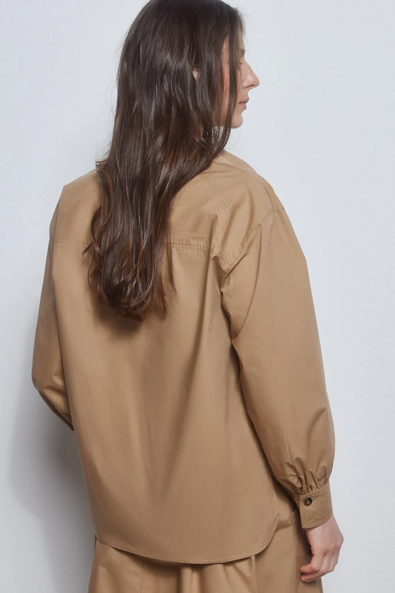 Camisa utility en popelin