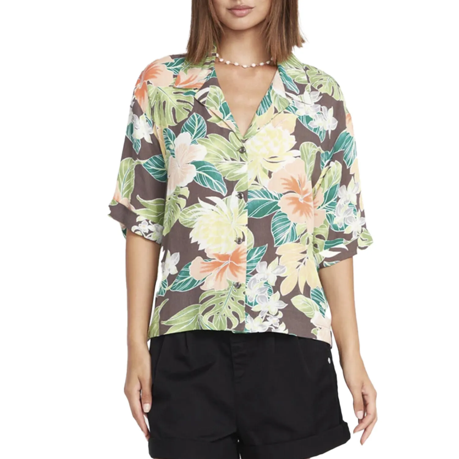 CAMISA VOLCOM EXCAPISM  GRIS