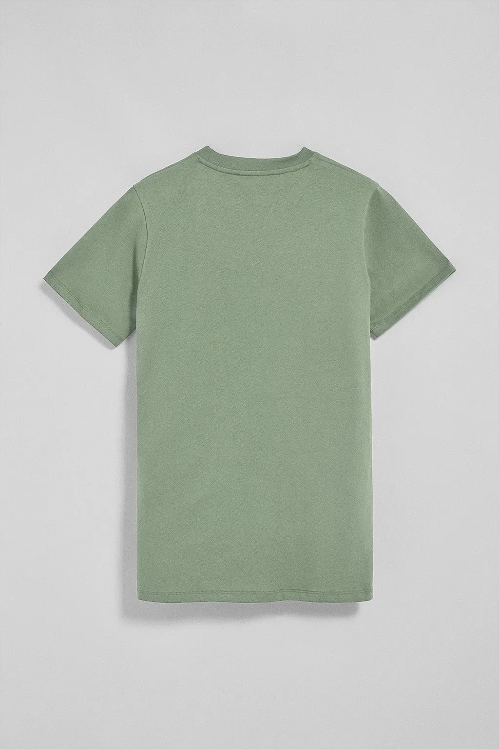Camiseta color verde jade con cuello redondo y logo bordado Rigby Go