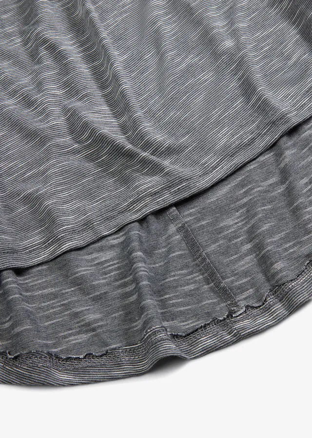 Camiseta de manga larga con aspecto jaspeado gris moteado