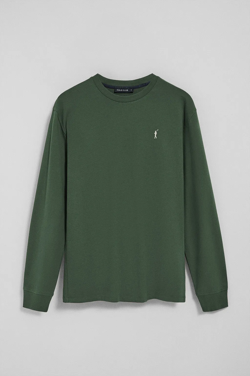 Camiseta de manga larga verde con logo bordado Rigby Go