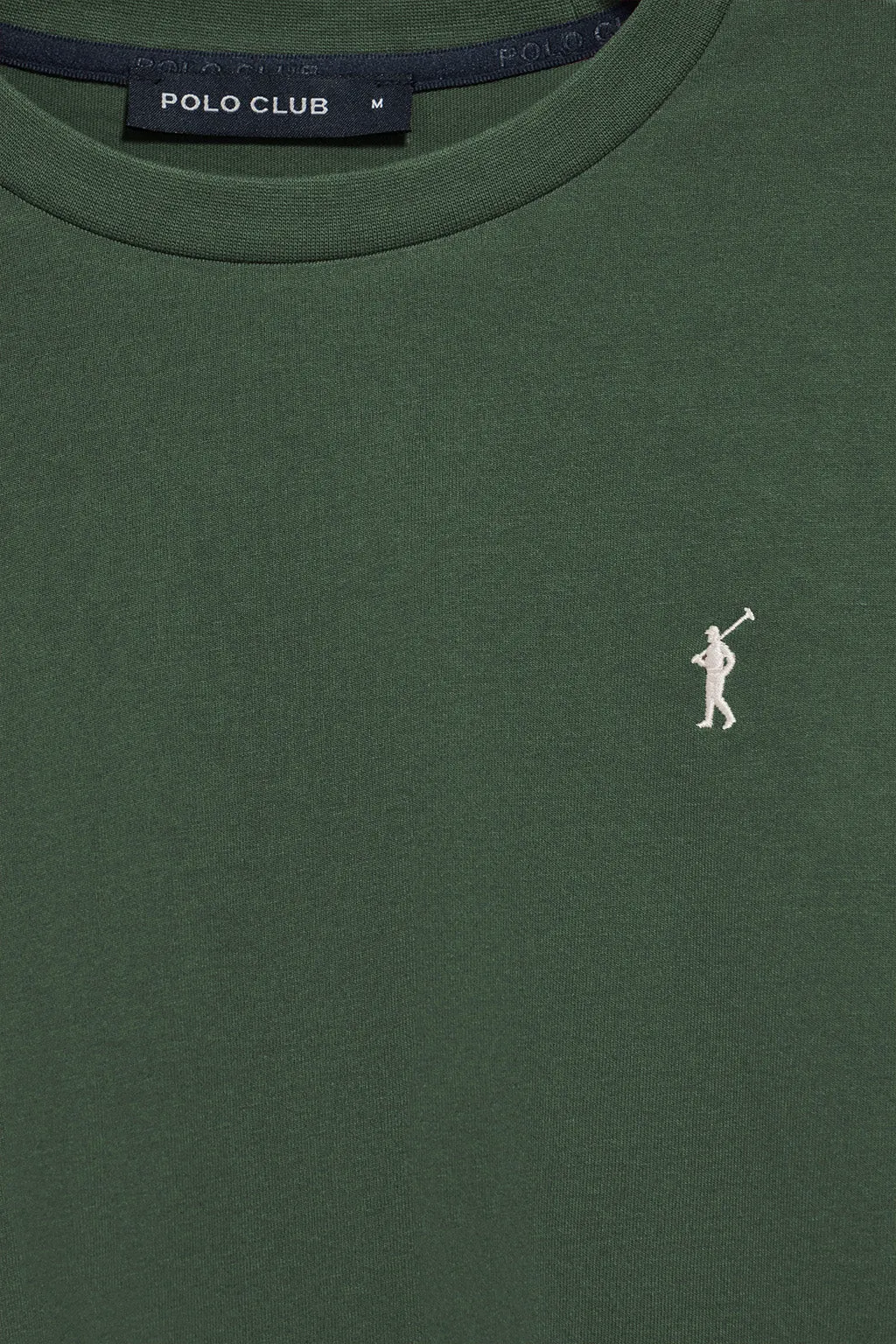 Camiseta de manga larga verde con logo bordado Rigby Go