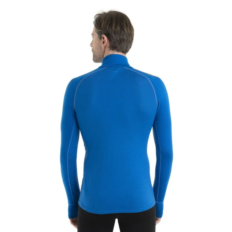 Camiseta técnica de hombre Icebreaker ZoneKnit 260 LS Half Zip (Lazurite/Solar/CB)