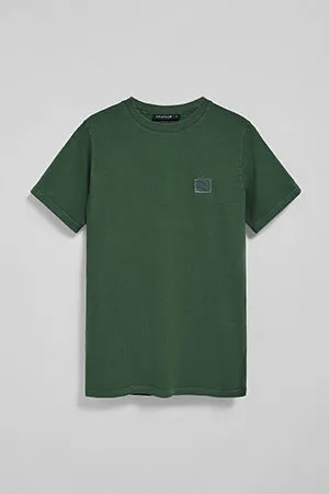 Camiseta verde garment dye con logo engomado Polo Club
