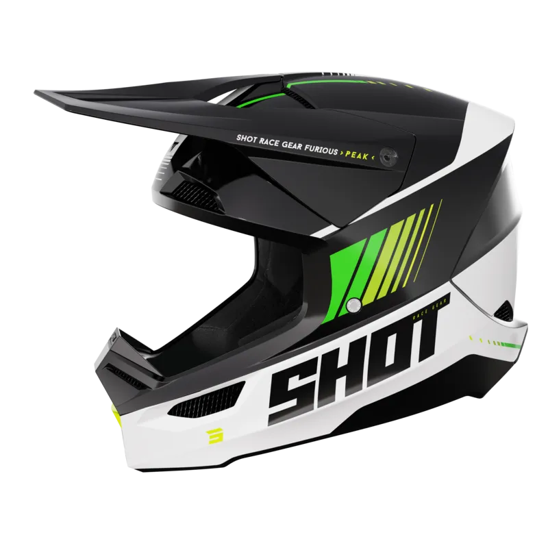 Casco de Cross Shot Furious Peak Verde