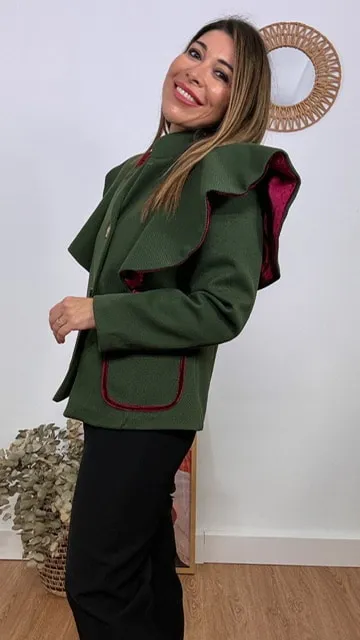 Chaqueta Olivia Verde Caza