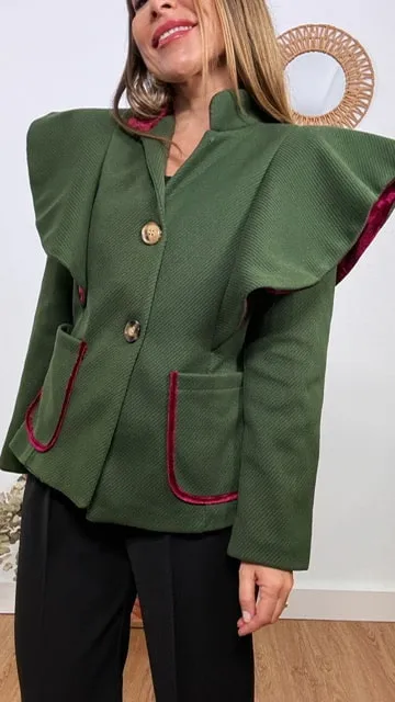 Chaqueta Olivia Verde Caza