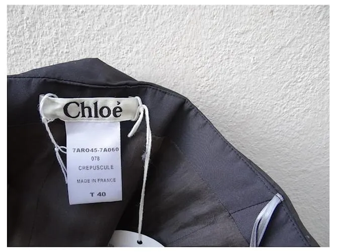 Chloé Vestidos Negro Gris 