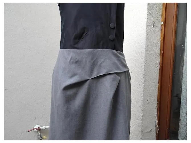 Chloé Vestidos Negro Gris 