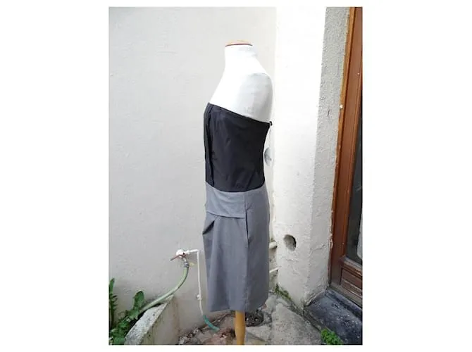 Chloé Vestidos Negro Gris 