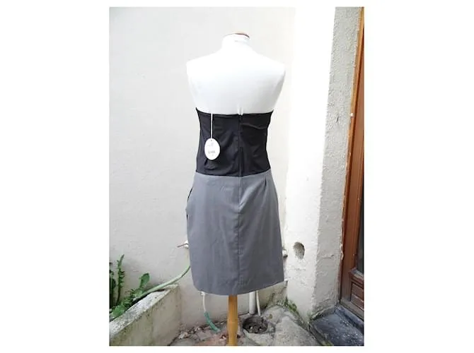 Chloé Vestidos Negro Gris 