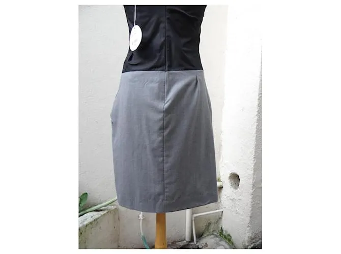 Chloé Vestidos Negro Gris 
