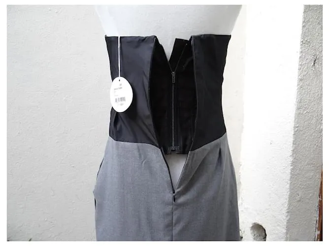 Chloé Vestidos Negro Gris 