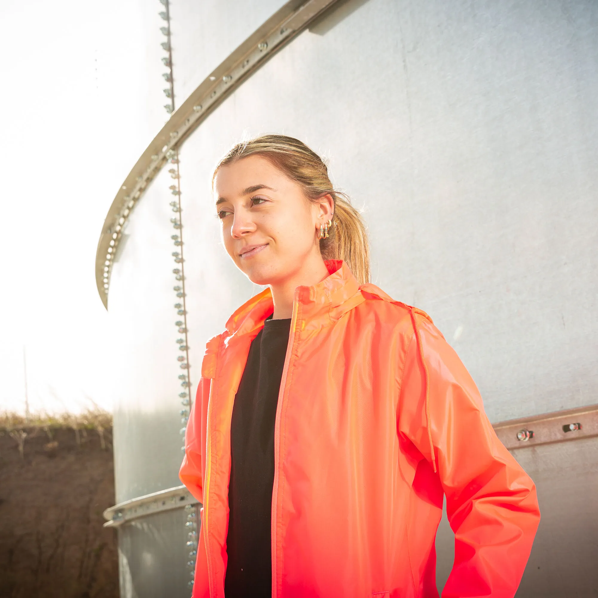 Chubasquero mujer Galia coral