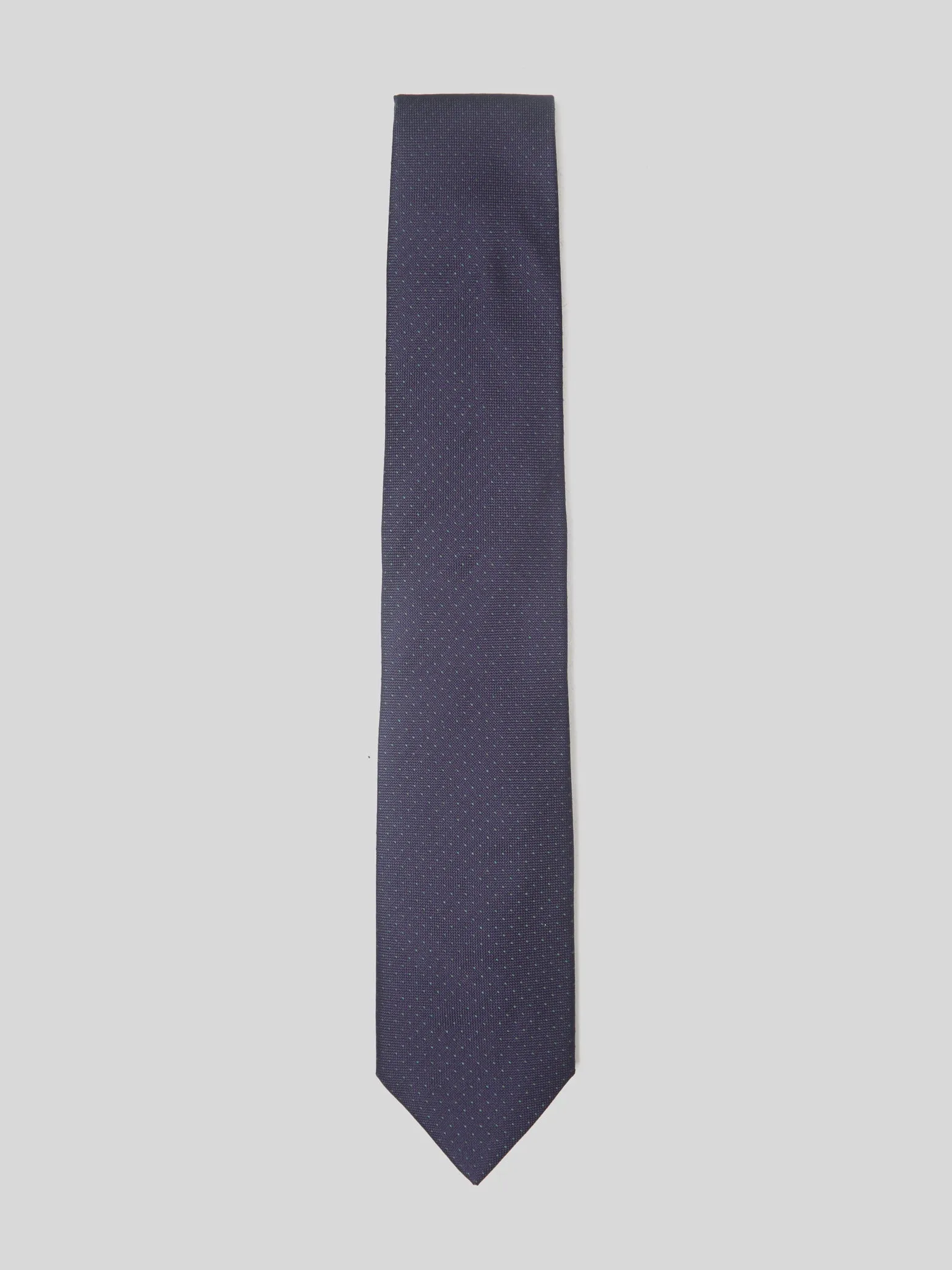 Corbata classic micropuntos navy verde