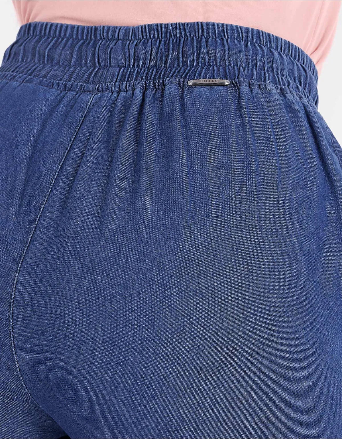 Cropped culotte azul tiro alto mm