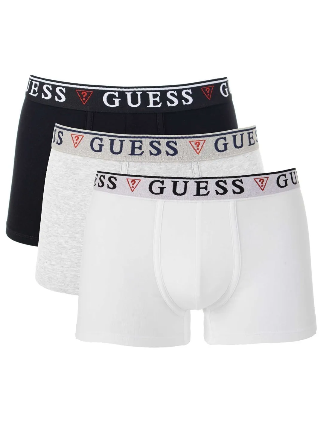 GUESS  PACK 3 BOXERS BLANCO, NEGRO Y GRIS U97G01 HOMBRE