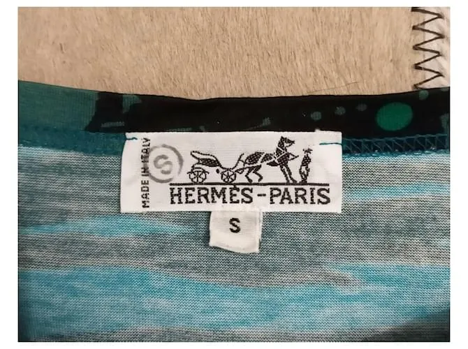 Hermès Tops Negro Azul Naranja Verde oscuro 