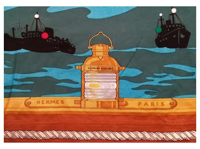Hermès Tops Negro Azul Naranja Verde oscuro 