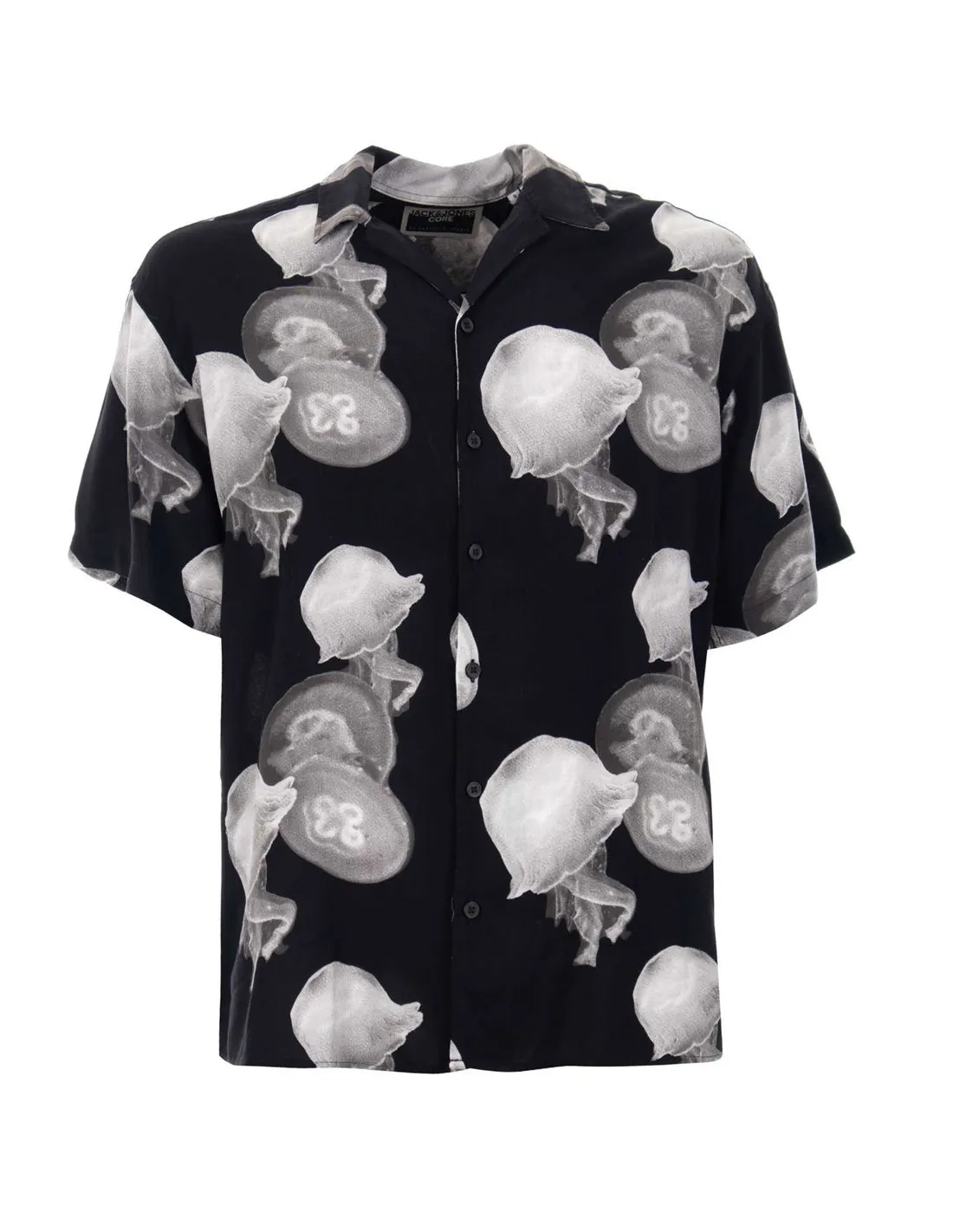JACK & JONES  CAMISA NEGRA Y GRIS JCOUNNATURAL REGGIE RESORT HOMBRE
