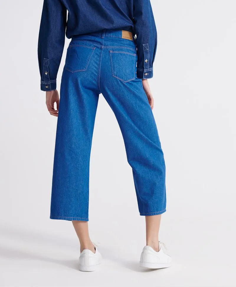 Jean Stretch Para Mujer Wide Leg Crop Superdry 46608